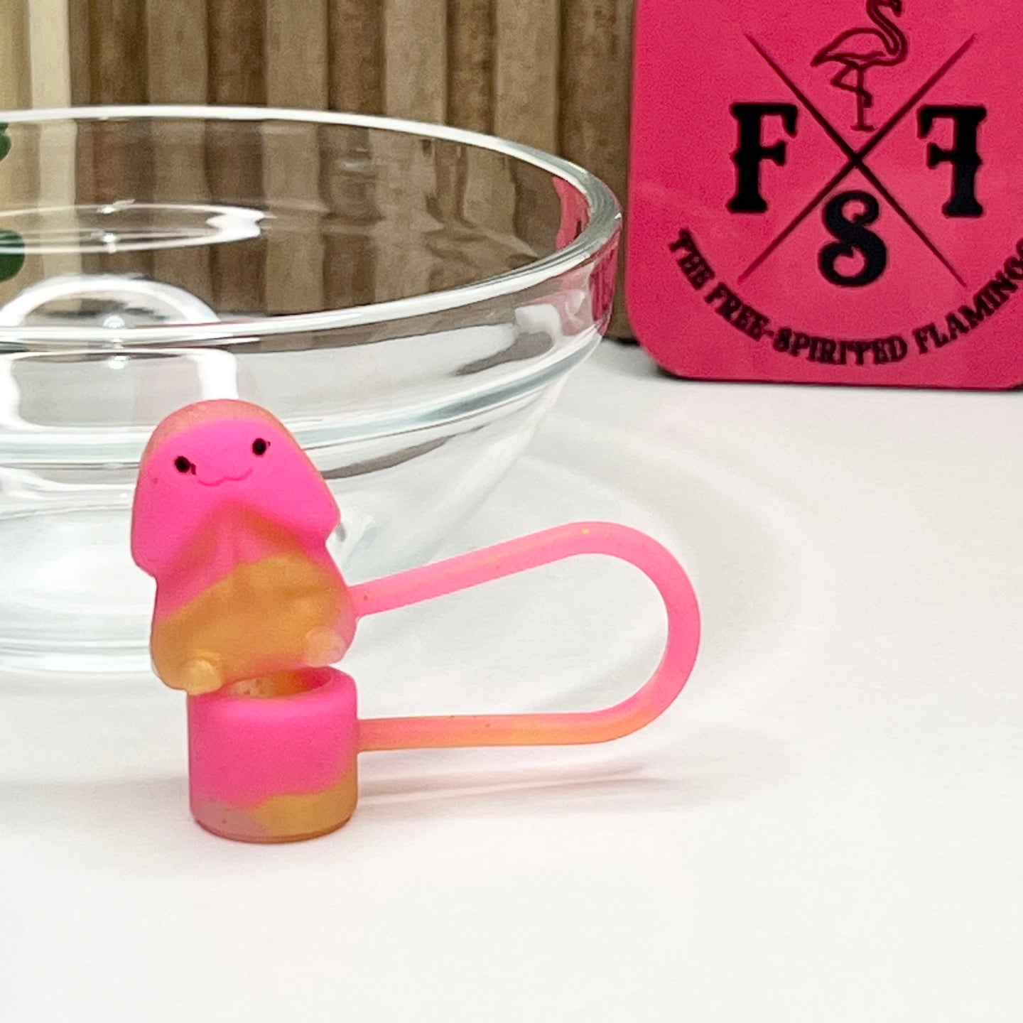 Pink & Gold Swirl Richard Straw Topper